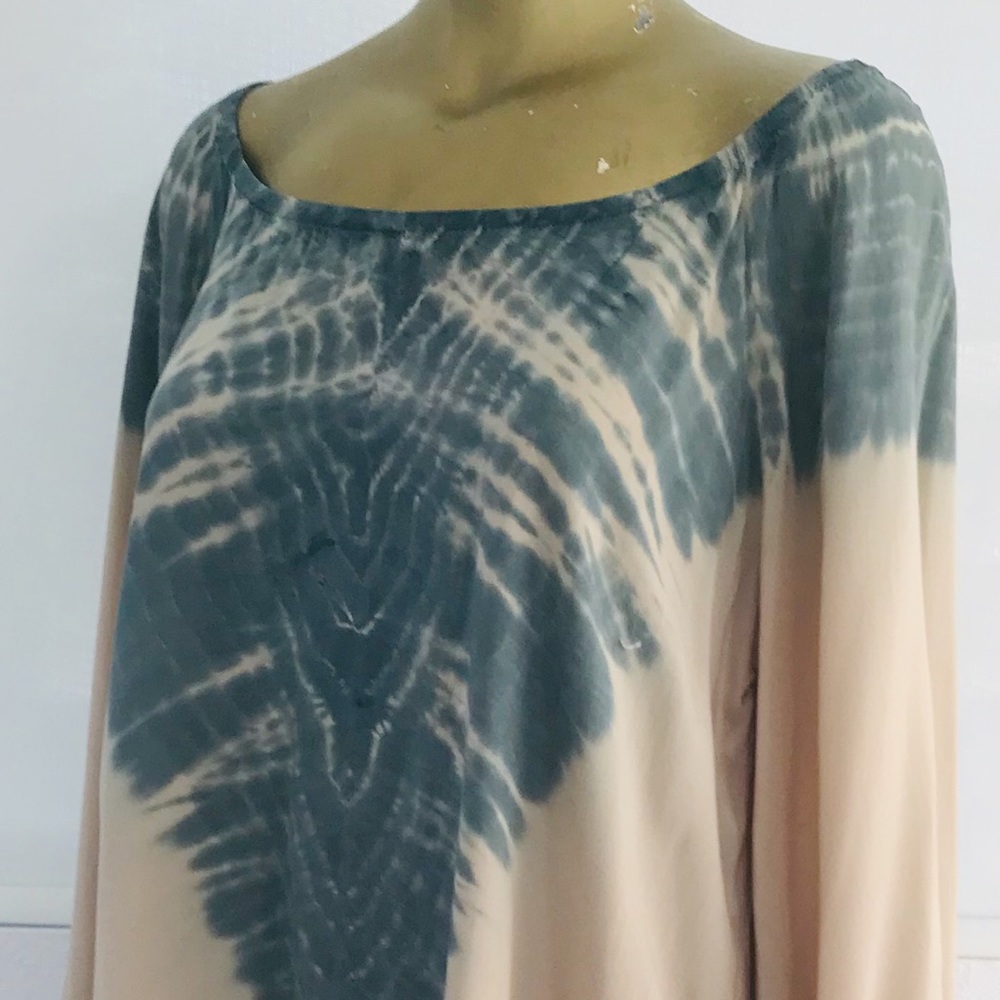 BLU MOON Boho Angel Sleeve CAFTAN Hippie Tunic TOP Small - Picture 14 of 16